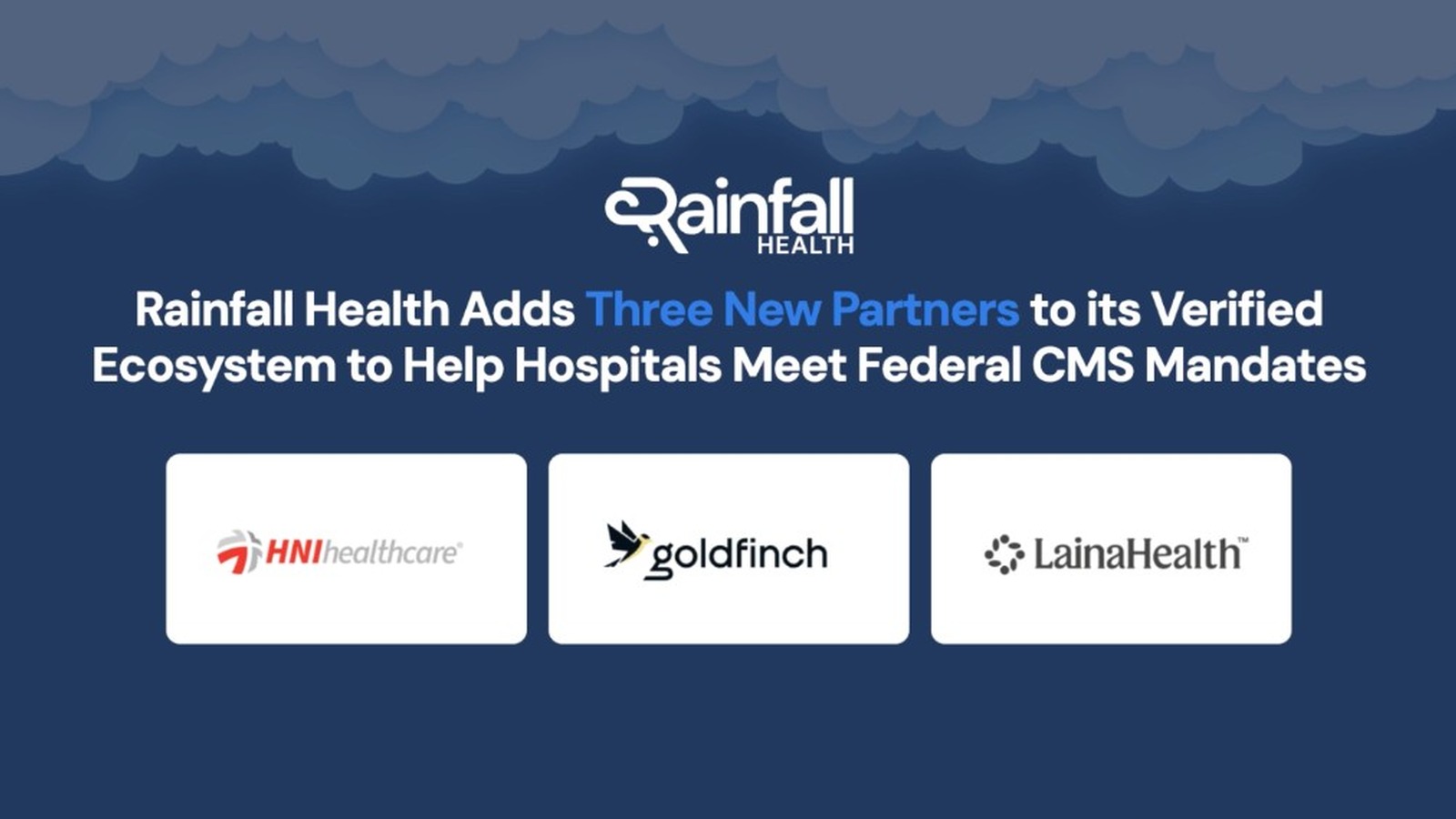 Rainfall Health Adds Three New Partners to its Verified Ecosystem to Help Hospitals Meet Federal CMS Mandates