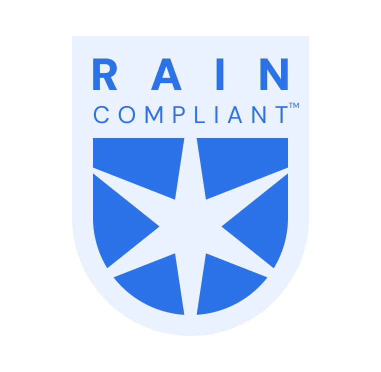 R.A.I.N. Compliant certification shield